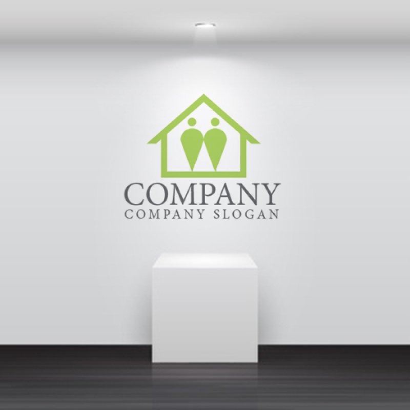 画像5: 家・人・ペア・ロゴ・マークデザイン1137 (5)