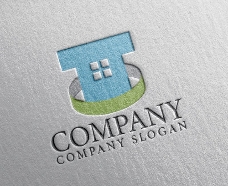 画像2: 家・T・塀・アルファベット・ロゴ・マークデザイン1141 (2)