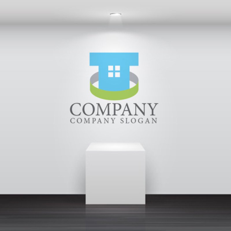 画像5: 家・T・塀・アルファベット・ロゴ・マークデザイン1141 (5)