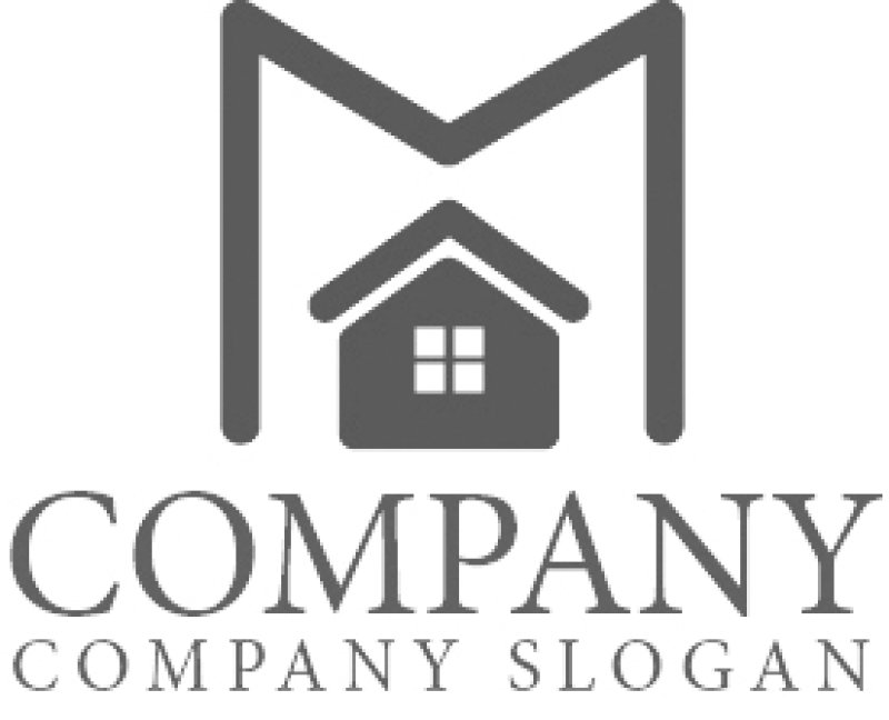 画像6: 家・M・アルファベット・ロゴ・マークデザイン1143 (6)