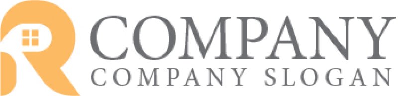 画像7: 家・R・アルファベット・窓・ロゴ・マークデザイン1144 (7)