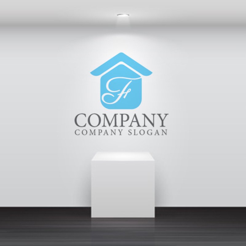 画像5: 家・F・アルファベット・ロゴ・マークデザイン1145 (5)