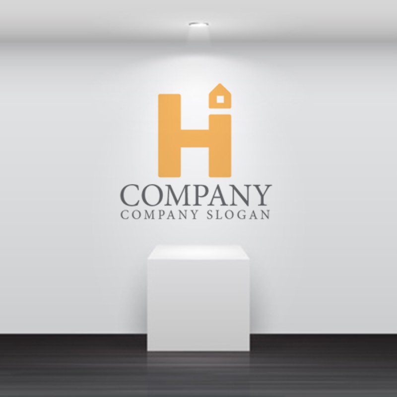 画像5: 家・H・アルファベット・シンプル・ロゴ・マークデザイン1147 (5)