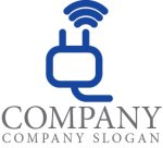 画像1: 家・コンセント・wifi・プラグ・ロゴ・マークデザイン1154 (1)