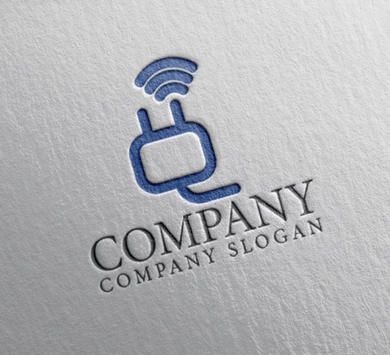 画像2: 家・コンセント・wifi・プラグ・ロゴ・マークデザイン1154 (2)