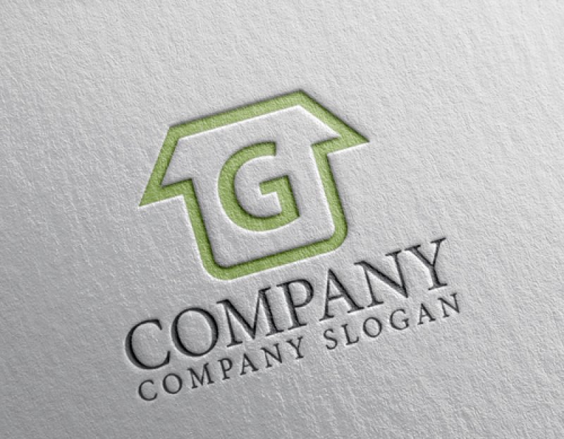 画像2: 家・G・アルファベット・ロゴ・マークデザイン1161 (2)
