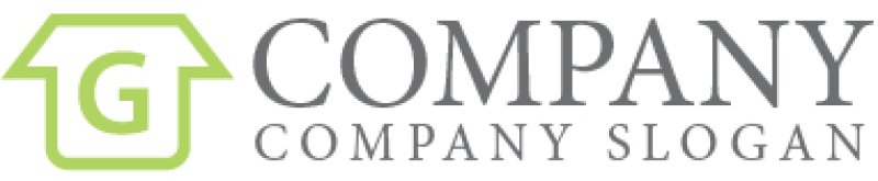 画像7: 家・G・アルファベット・ロゴ・マークデザイン1161 (7)
