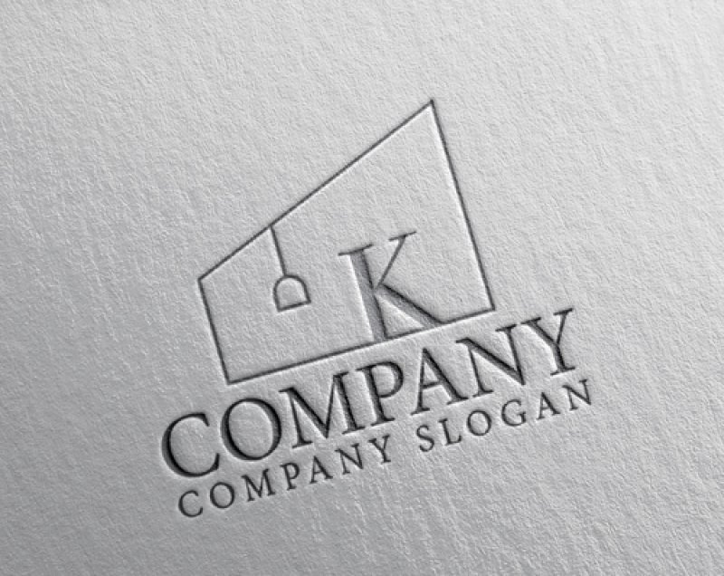 画像2: 家・K・アルファベット・ロゴマークデザイン1169 (2)