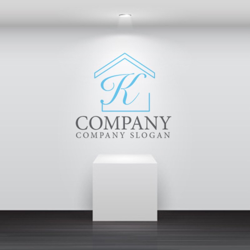 画像5: K・家・屋根・アルファベット・ロゴ・マークデザイン1170 (5)