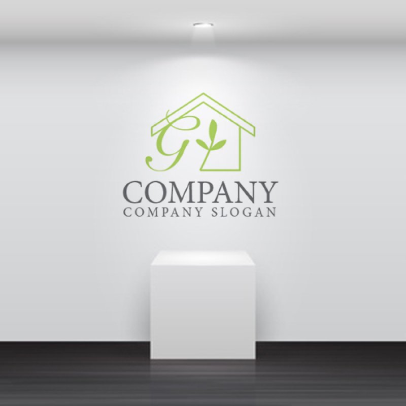 画像5: 家・G・葉・アルファベット・ロゴ・マークデザイン1171 (5)