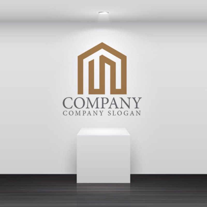 画像5: 家・線・ビル・アルファベット・ロゴ・マークデザイン1176 (5)