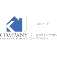 画像10: 家・K・アルファベット・煙突・ロゴ・マークデザイン1178