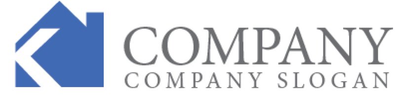 画像7: 家・K・アルファベット・煙突・ロゴ・マークデザイン1178 (7)