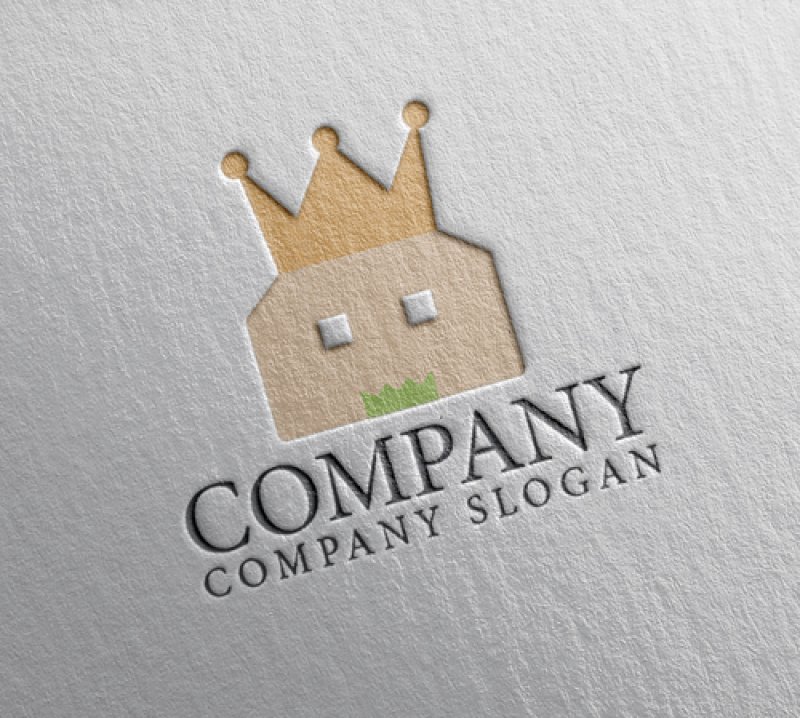 画像2: 家・王様・冠・顔・ロゴ・マークデザイン1184 (2)