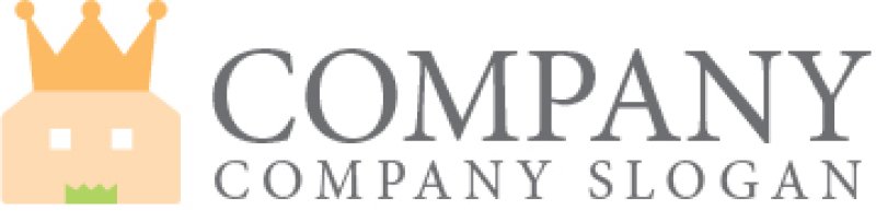 画像7: 家・王様・冠・顔・ロゴ・マークデザイン1184 (7)