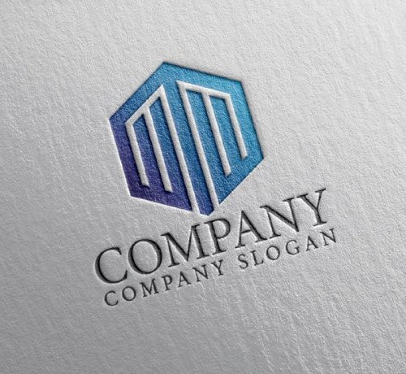 画像2: ビル・M・T・六角形・グラデーション・アルファベット・ロゴ・マークデザイン1188 (2)
