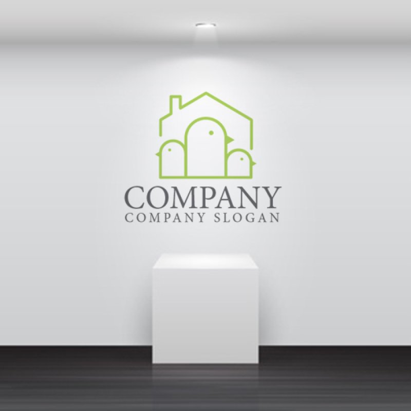 画像5: 家・鳥・家族・ひよこ・ロゴ・マークデザイン1190 (5)