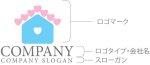 画像10: ハート・家・屋根・ロゴ・マークデザイン1201 (10)