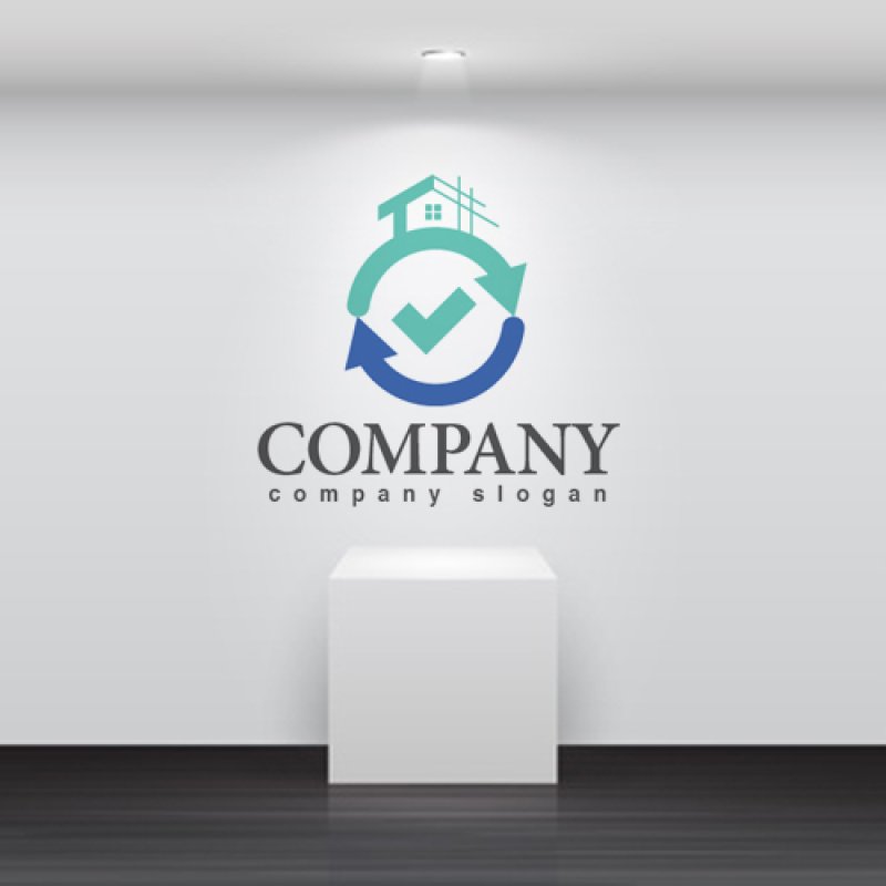 画像5: 家・矢印・チェックマーク・ロゴ・マークデザイン1211 (5)