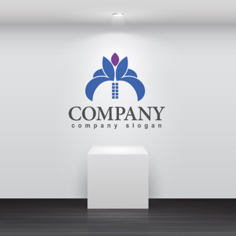 画像6: 花・ビル・アイリス・ロゴ・マークデザイン1214 (6)