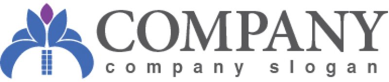 画像5: 花・ビル・アイリス・ロゴ・マークデザイン1214 (5)