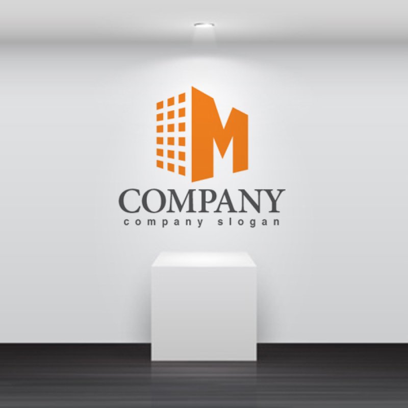 画像5: 窓・ビル・M・アルファベット・ロゴ・マークデザイン1218 (5)