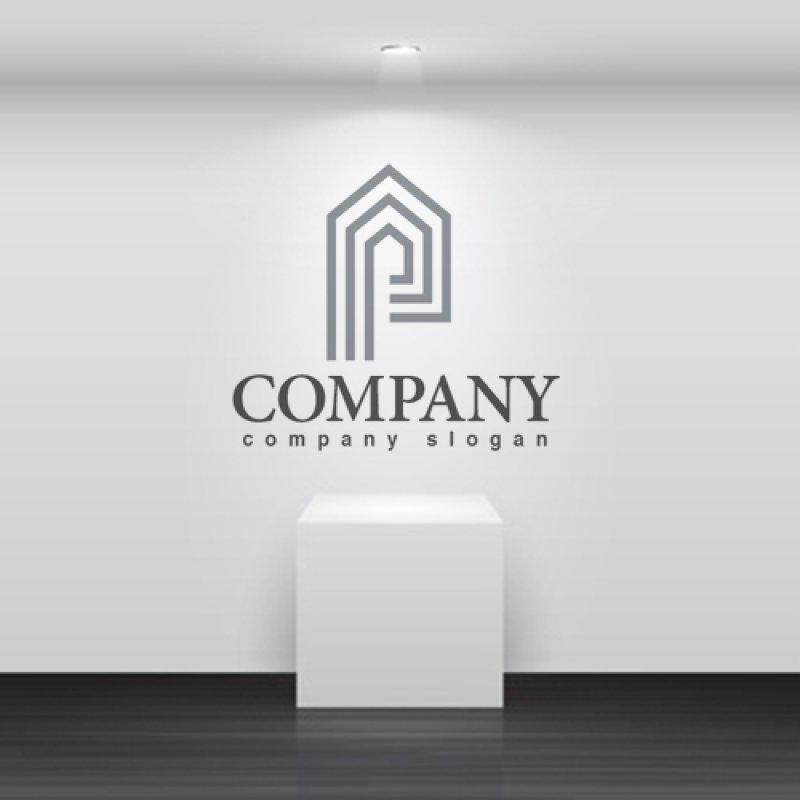 画像5: P・家・屋根・アルファベット・ロゴマークデザイン1224 (5)