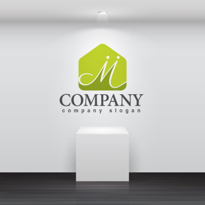 画像5: 家・M・人・アルファベット・ロゴ・マークデザイン1236 (5)