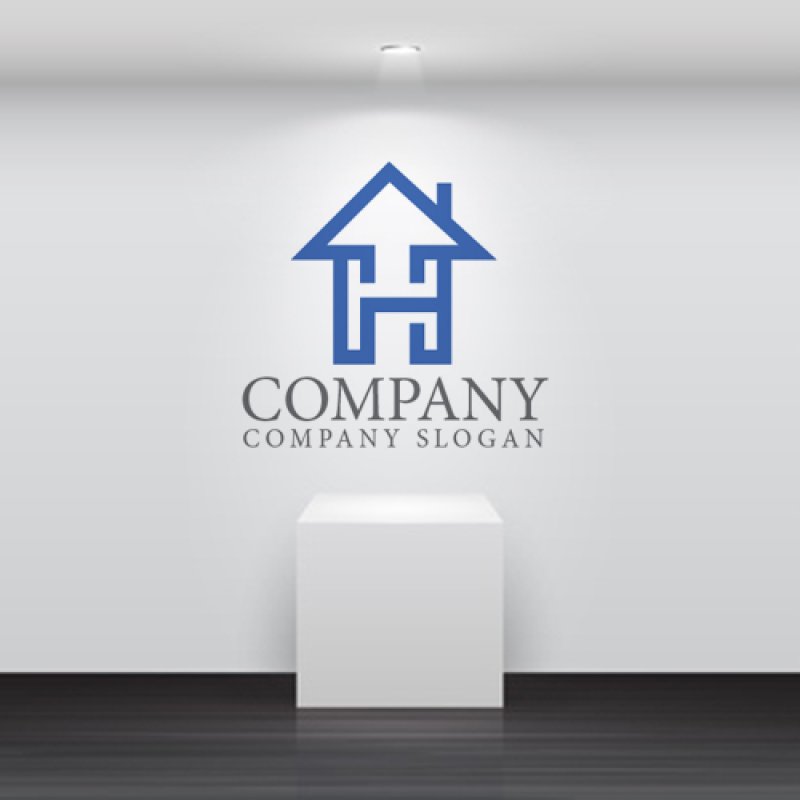 画像5: 家・H・アルファベット・ロゴ・マークデザイン1246 (5)