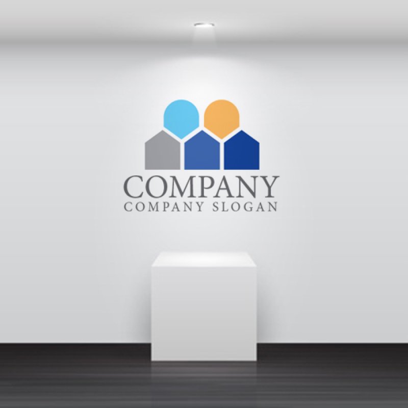 画像5: 家・集合・ロゴ・マークデザイン1251 (5)