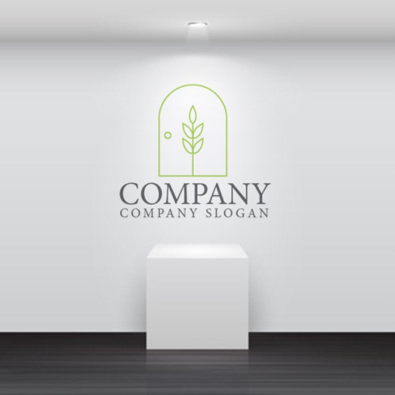 画像5: ドア・木・葉・ロゴ・マークデザイン1259 (5)