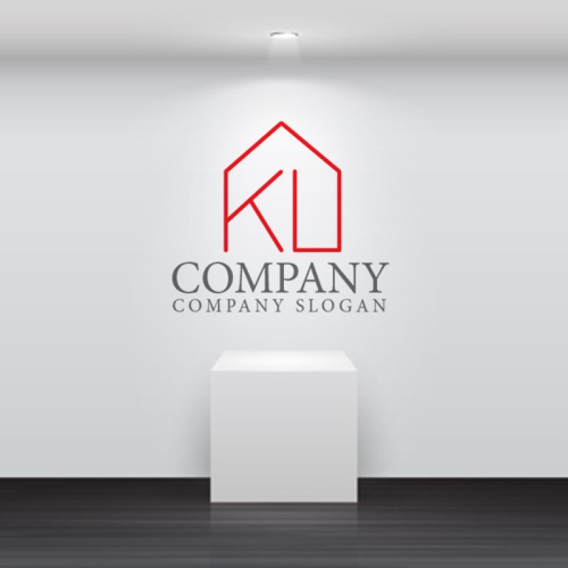 画像5: K・L・家・アルファベット・ロゴ・マークデザイン1262 (5)