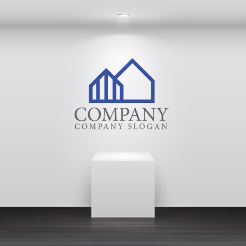 画像5: ストライプ・家・ロゴマークデザイン1266 (5)