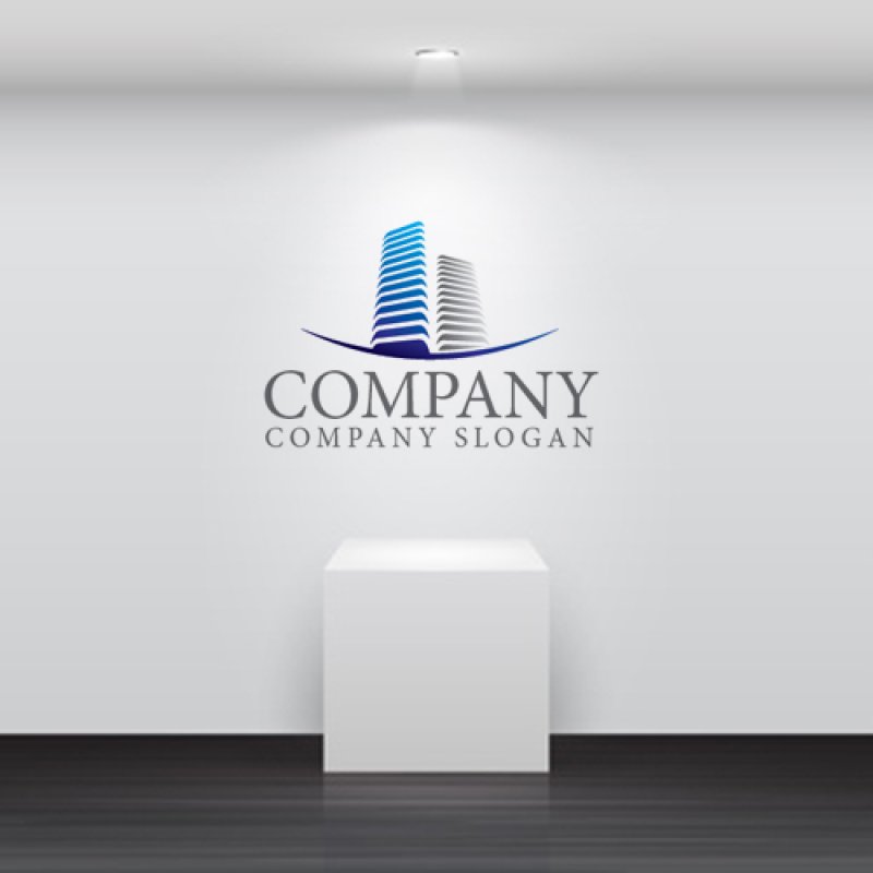 画像5: ビル・街・曲線・ロゴ・マークデザイン1278 (5)