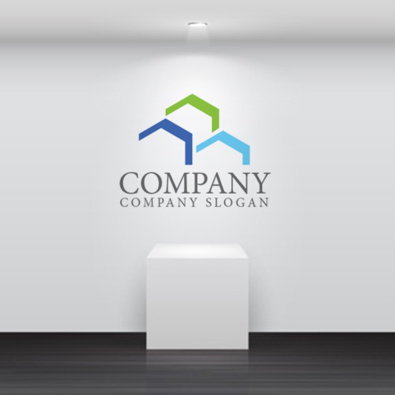 画像5: 家・屋根・集合・ロゴ・マークデザイン1285 (5)