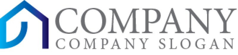 画像7: 家・の・グラデーション・ロゴ・マークデザイン1290 (7)