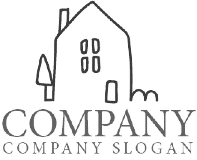 画像6: 家・手書き・木・ロゴ・マークデザイン1296 (6)