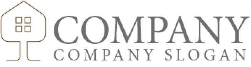 画像7: 家・窓・木・ロゴ・マークデザイン1299 (7)