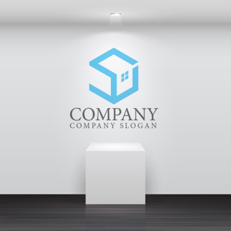 画像5: 家・S・六角形・ロゴ・マークデザイン1301 (5)