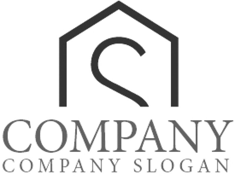 画像6: 家・S・線・アルファベット・ロゴ・マークデザイン1304 (6)