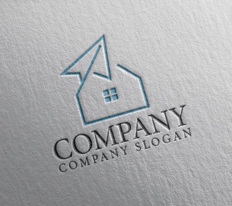 画像2: 家・紙飛行機・上昇・ロゴ・マークデザイン1322 (2)