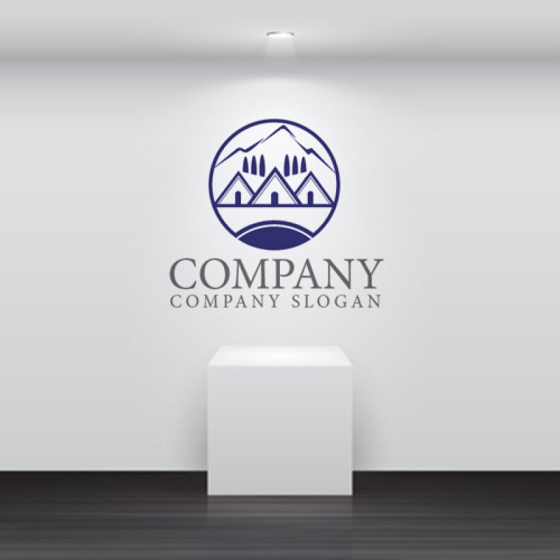 画像5: 家・屋根・山・輪・ロゴ・マークデザイン1327 (5)