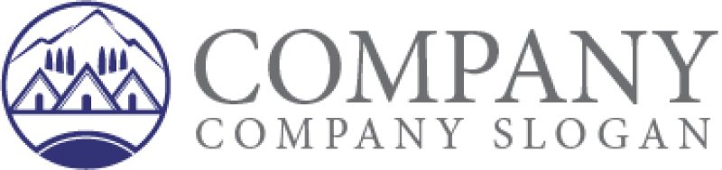 画像7: 家・屋根・山・輪・ロゴ・マークデザイン1327 (7)