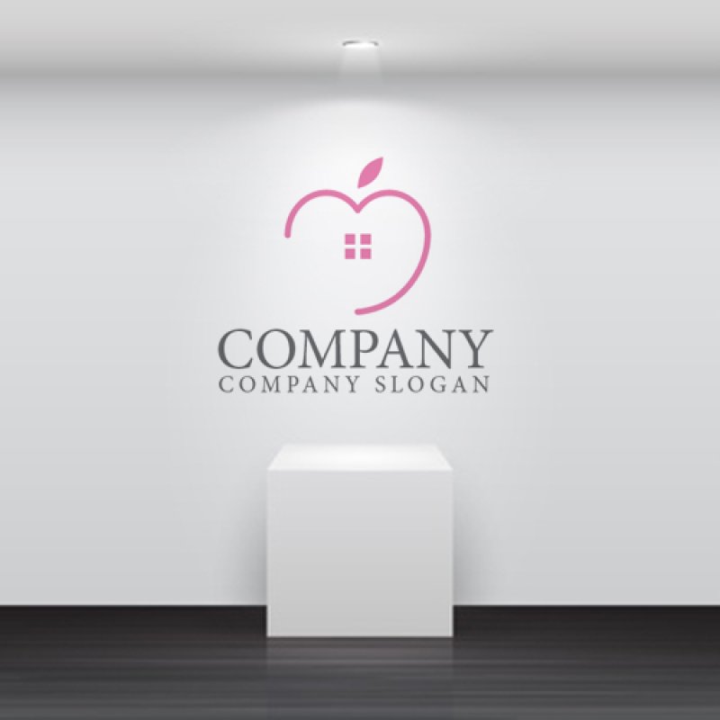 画像5: 家・ハート・りんご・ロゴ・マークデザイン1332 (5)