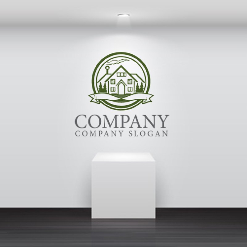 画像5: 家・輪・エンブレム・ホテル・ロゴ・マークデザイン1341 (5)