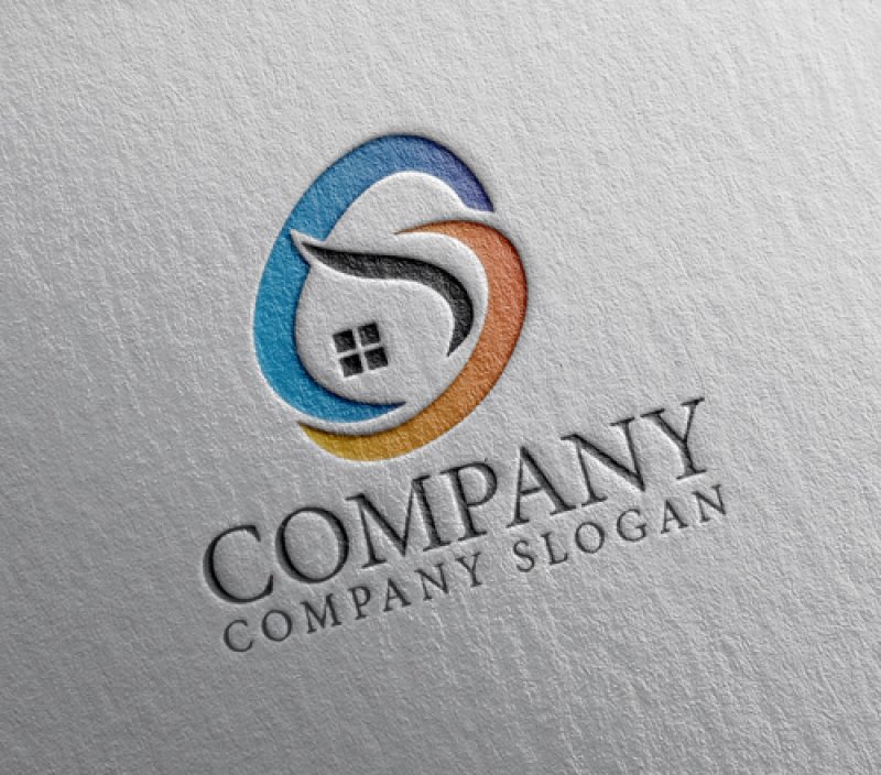 画像2: 家・曲線・O・アルファベット・ロゴ・マークデザイン1342 (2)