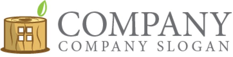 画像7: 家・切り株・葉・木・ロゴ・マークデザイン1345 (7)