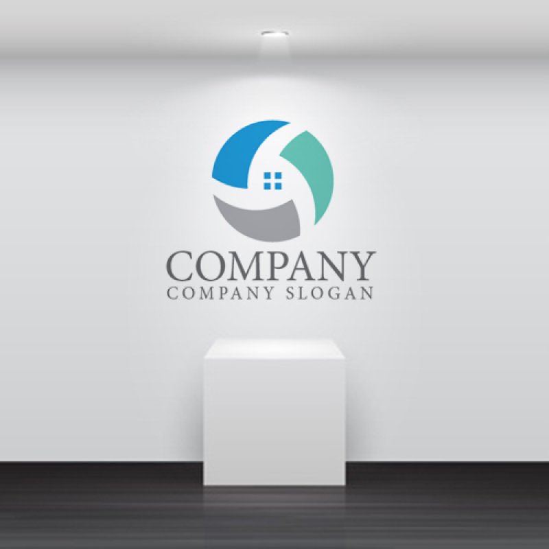 画像5: 家・輪・循環・ロゴ・マークデザイン1351 (5)