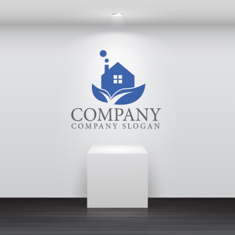 画像5: 家・葉・煙突・ロゴ・マークデザイン1364 (5)