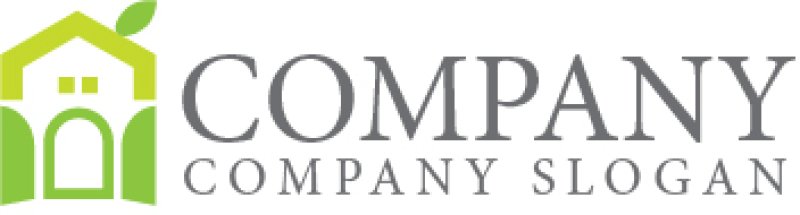 画像7: 家・門・窓口・葉・ロゴ・マークデザイン1370 (7)